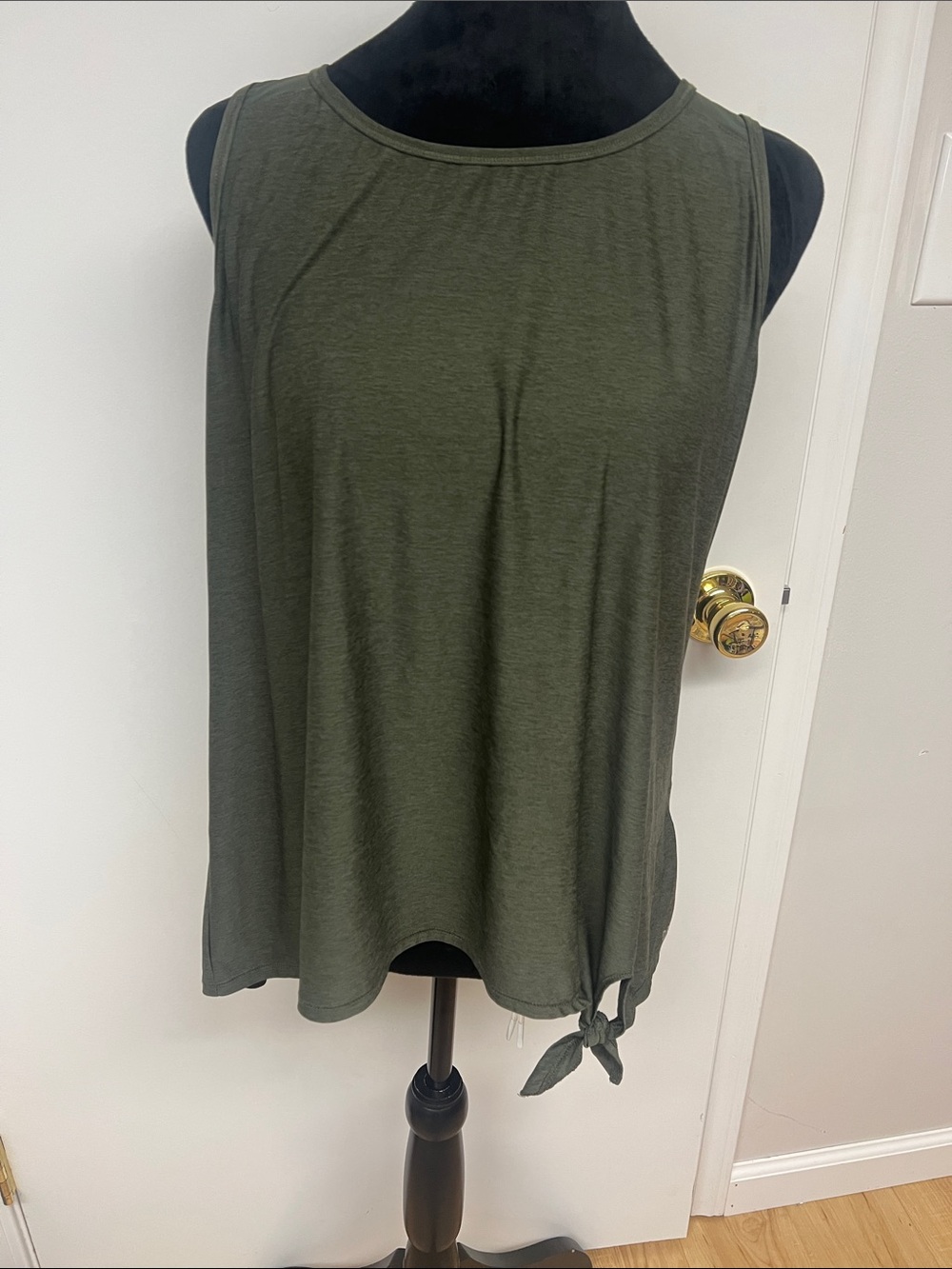 DSG Olive Tie-Side Sleeveless Tank